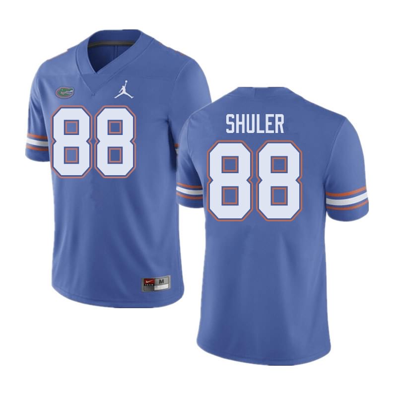 Men's NCAA Florida Gators Adam Shuler #88 Stitched Authentic Jordan Brand Blue College Football Jersey POH5465SQ